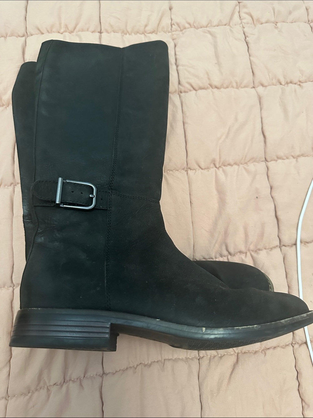 Clark’s Camzin Classic Black Buckle Riding Boots